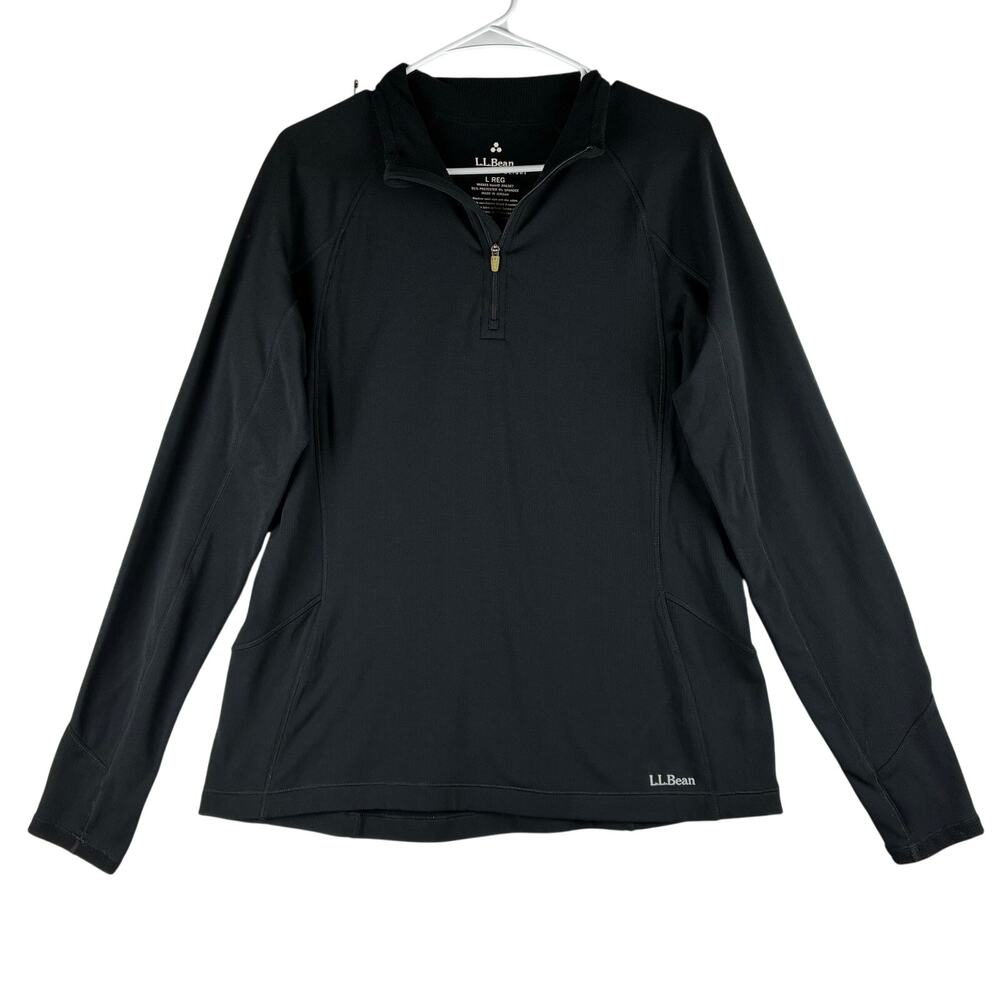 L.L. Bean Expedition Weight Quarter Zip Pullover Women's Large Fleece Thermal